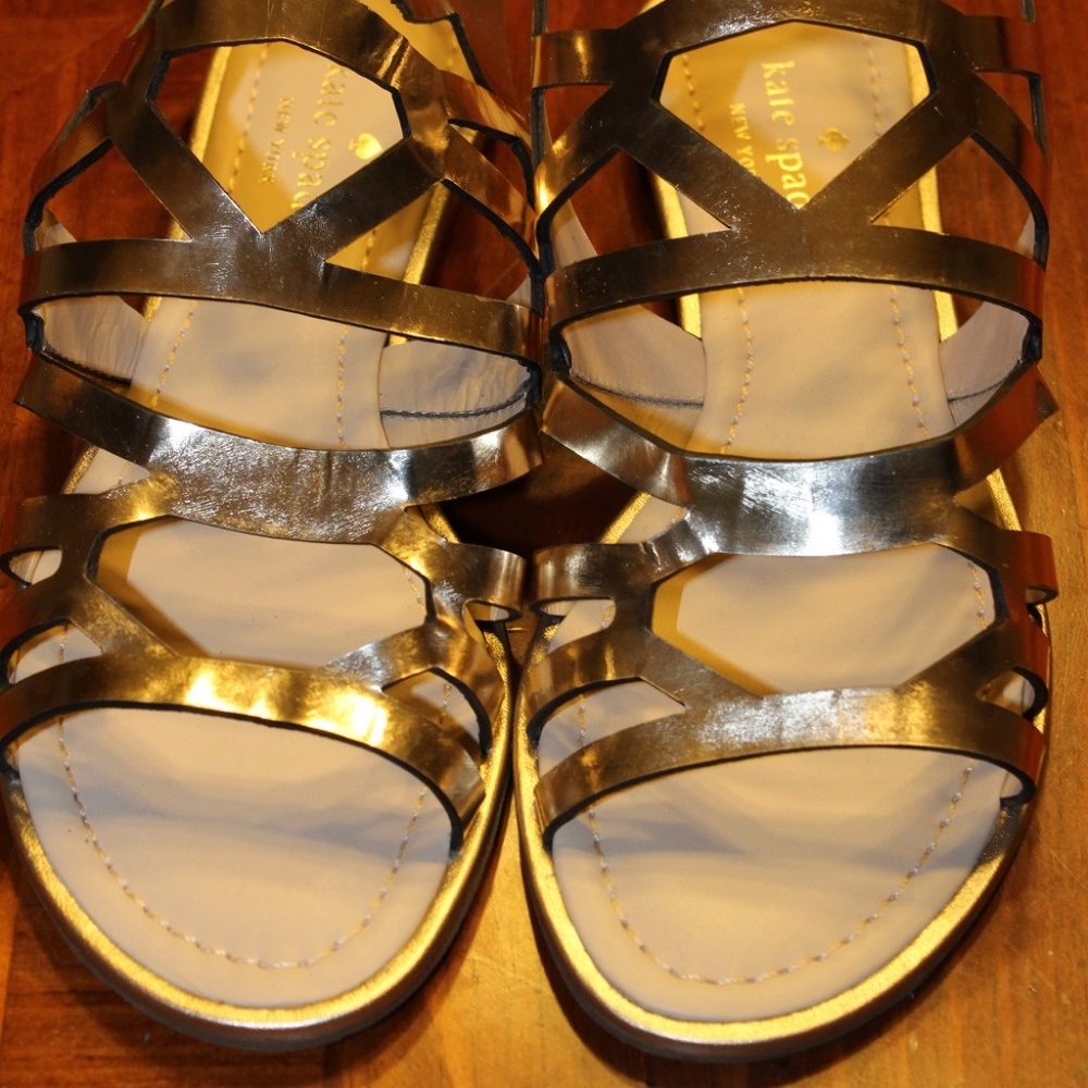Kate Spade  gold plated sandals